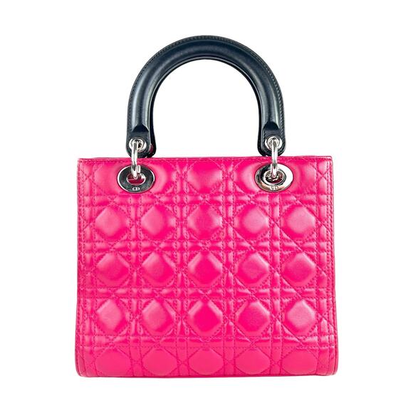 Dior Lady Dior Cannage Tri-Color Lambskin 2-Way Bag - Picture 2 of 9